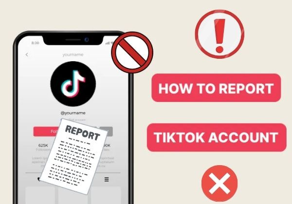banner Báo cáo tài khoản TikTok có bị phát hiện không?